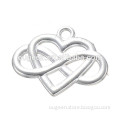 Silver tone plated cross heart charms pendant accessories DIY jewelry findings